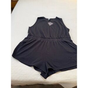 Nike Women's Black Jersey Short Jumpsuit Romper 3X Pockets Athletic Sporty